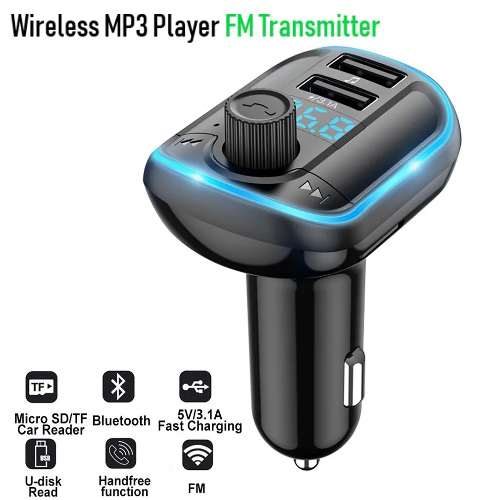 Wireless MP3 Player FM Transmitter Audio Fast Charging Car Kit Handsfree Calls 3.1A Dual USB Charger TF Card U Disk AUX Player
Wireless MP3 Player FM Transmitter Audio Fast Charging Car Kit Handsfree Calls 3.1A Dual USB Charger TF Card U Disk AUX Player