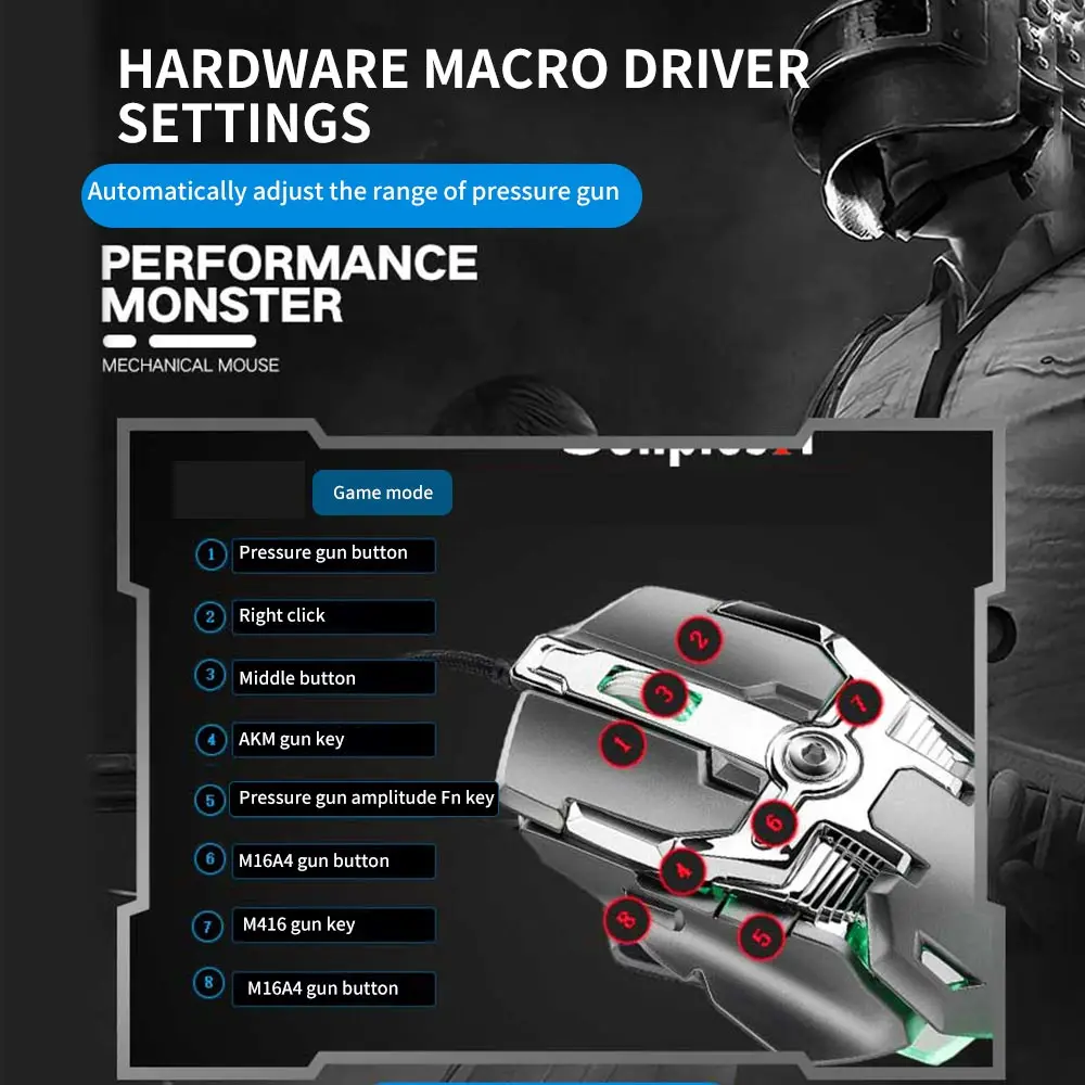 Wireless 2.4GHz Mouse Silent LED Backlit Optical Mice 6 Buttons 6400 DPI USB Rechargeable Gaming Ergonomic Mice For Laptop
Wireless 2.4GHz Mouse Silent LED Backlit Optical Mice 6 Buttons 6400 DPI USB Rechargeable Gaming Ergonomic Mice For Laptop