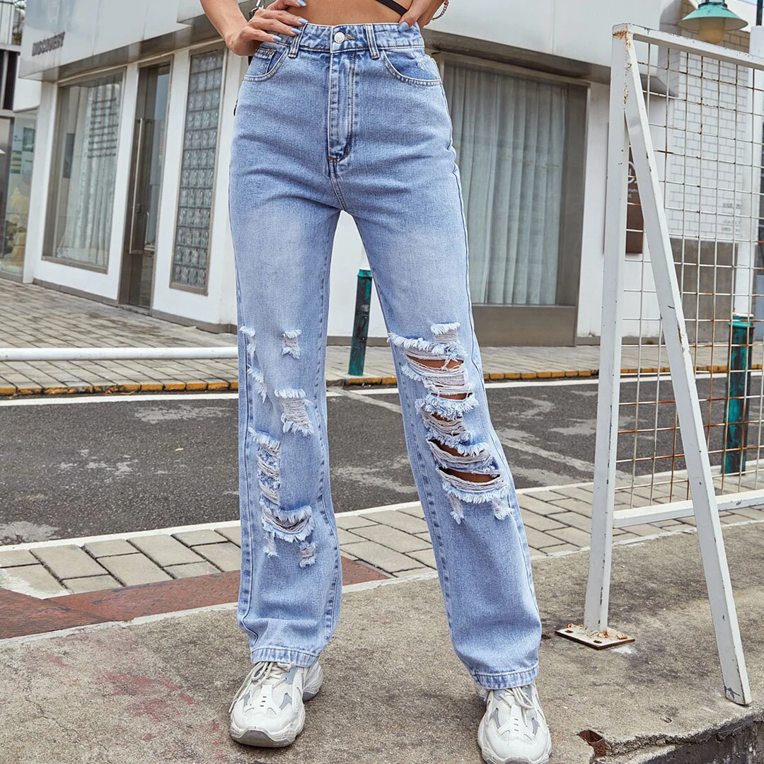 Fashion Women's Jeans Y2K Ripped Washed Straight Denim High Waist Streetwear Baggy Jean Mom Boyfriend Cargo Autumn Trousers
Fashion Women's Jeans Y2K Ripped Washed Straight Denim High Waist Streetwear Baggy Jean Mom Boyfriend Cargo Autumn Trousers