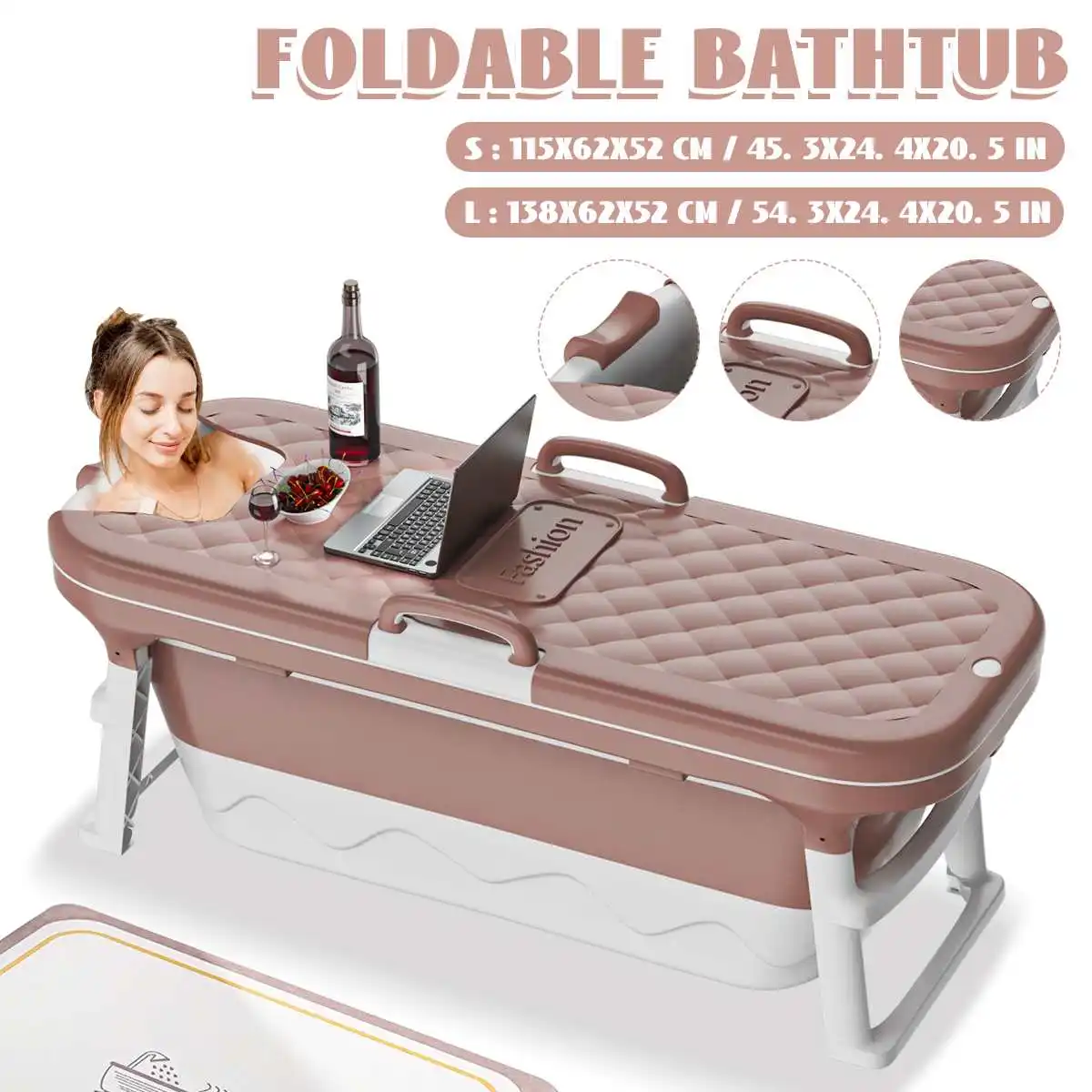 138m Portable Bathtub Bath Tub With Cover Folding Bath Bucket Foldable Large Adult Child Tub Swimming Pool Bathroom SPA Sauna
138m Portable Bathtub Bath Tub With Cover Folding Bath Bucket Foldable Large Adult Child Tub Swimming Pool Bathroom SPA Sauna