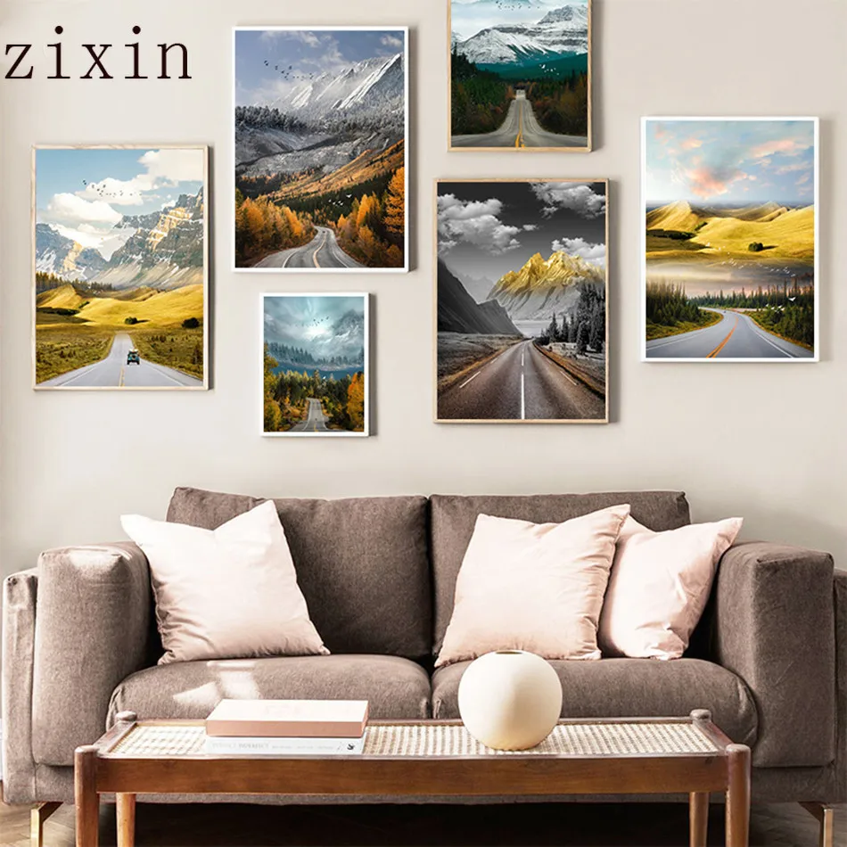 Nordic Travel Landscape Road Trees Nature Mountain Canvas Print Painting Autumn Winter Wall Art Sunset Decoration PicturePoster
Nordic Travel Landscape Road Trees Nature Mountain Canvas Print Painting Autumn Winter Wall Art Sunset Decoration PicturePoster