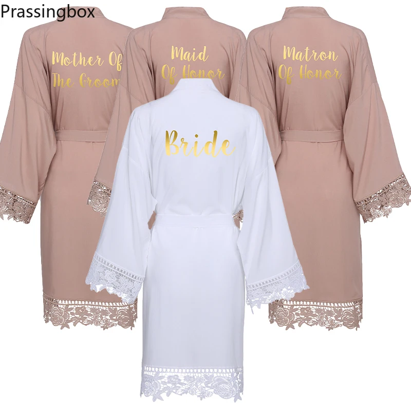 Rayon Lace Robe Bride print custom Robe Bridesmaid Robes Women Wedding Bridal Robe Bathrobe Sleepwear champagne robe
Rayon Lace Robe Bride print custom Robe Bridesmaid Robes Women Wedding Bridal Robe Bathrobe Sleepwear champagne robe