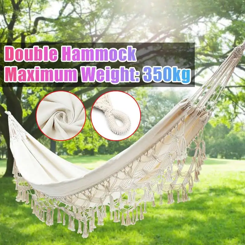 Nordic Double Person Hammock Outdoor Garden Swing Bed Chairs Indoor Furniture Cotton Sleeping Hamaca Morocco Leisure Hanging Bed
Nordic Double Person Hammock Outdoor Garden Swing Bed Chairs Indoor Furniture Cotton Sleeping Hamaca Morocco Leisure Hanging Bed