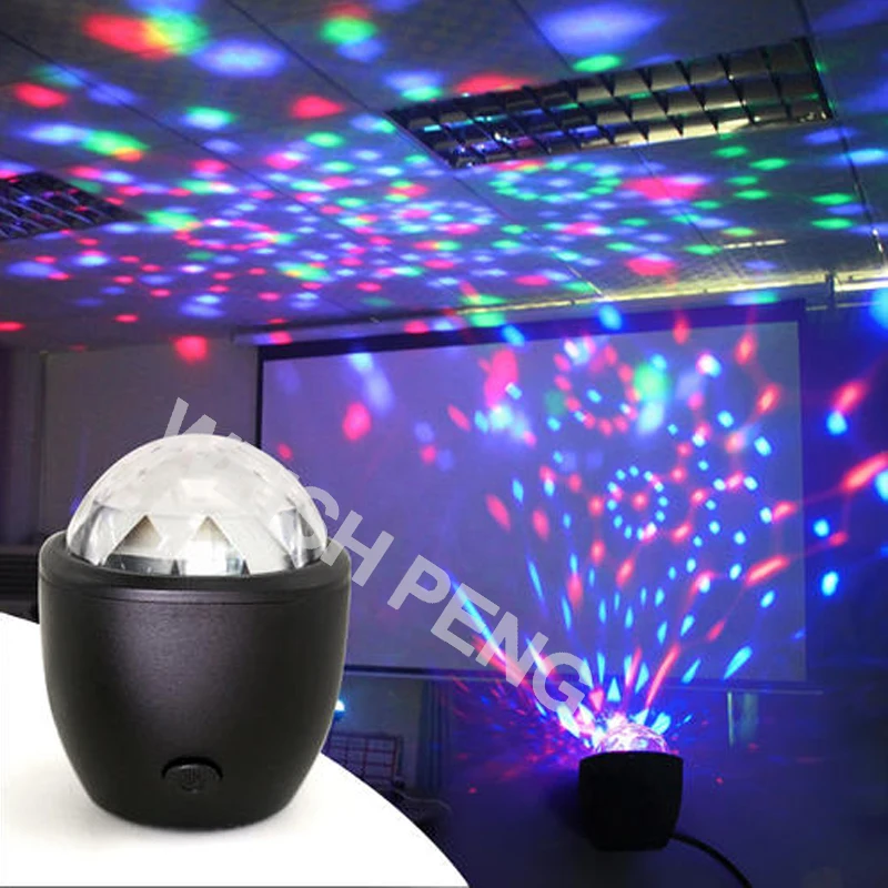 

USB LED Mini Stage Light Sound Actived Multicolor LED Disco Ball USB Powered Magic Effect Lamp for Party Concert Small Light