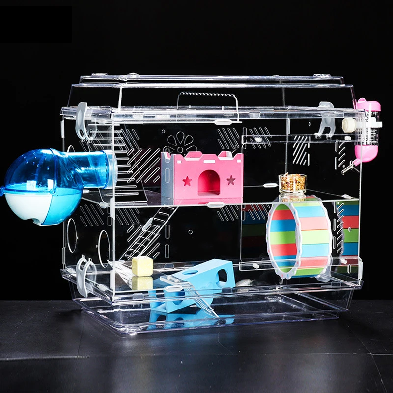 Tray-style Hamster House Acrylic Oversized Villa Package Guinea Pig Cage Transparent Small Pet Feeding Box Single Double Layer
Tray-style Hamster House Acrylic Oversized Villa Package Guinea Pig Cage Transparent Small Pet Feeding Box Single Double Layer