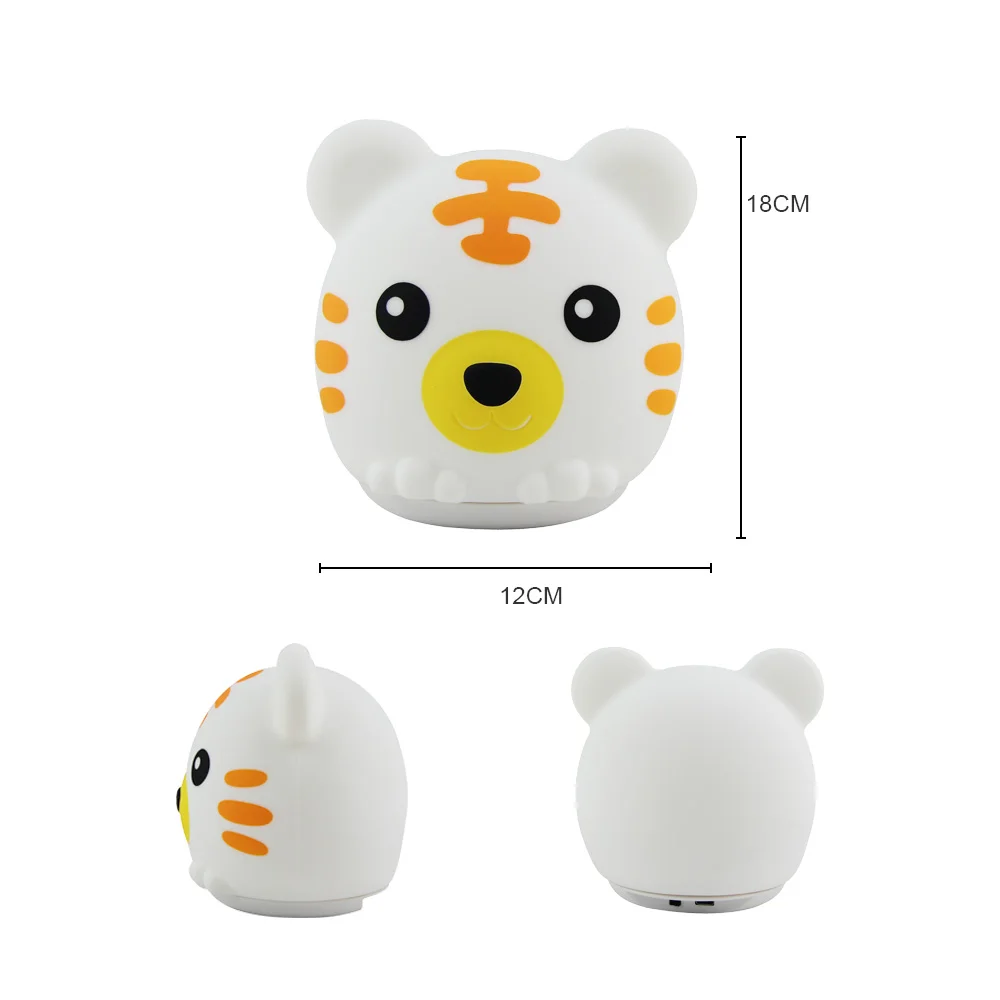 LED Night Light Cartoon Tiger Colorful Silicone Children Gifts for Bedroom Bedside Room Lights
LED Night Light Cartoon Tiger Colorful Silicone Children Gifts for Bedroom Bedside Room Lights