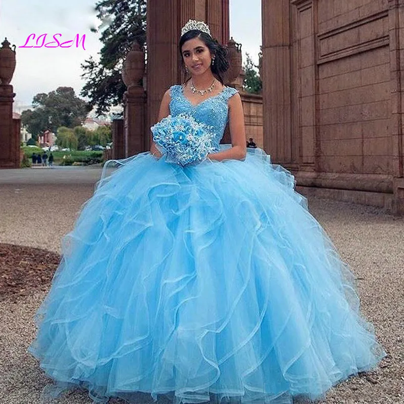 Милое бальное платье принцессы 15, светло-голубое платье Quinceanera 2021, с V-образным вырезом, аппликациями, блестками, без рукавов, для вечеринки, К...
Милое бальное платье принцессы 15, светло-голубое платье Quinceanera 2021, с V-образным вырезом, аппликациями, блестками, без рукавов, для вечеринки, К...