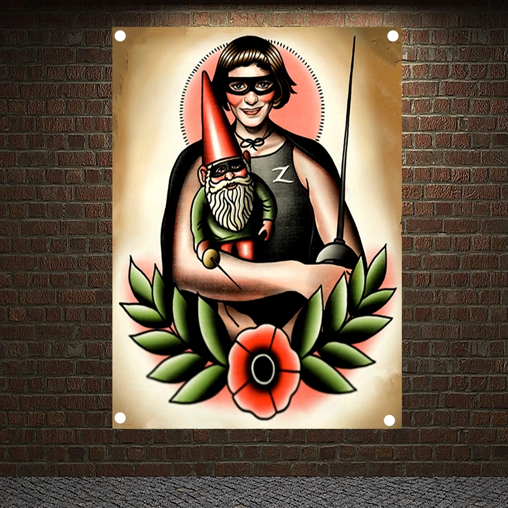 Creativity Tattoo Banners Vintage Canvas Painting Wall Art Print Posters Home Decor Mural Hanging Flag 4 Gromments in Corners R5
Creativity Tattoo Banners Vintage Canvas Painting Wall Art Print Posters Home Decor Mural Hanging Flag 4 Gromments in Corners R5