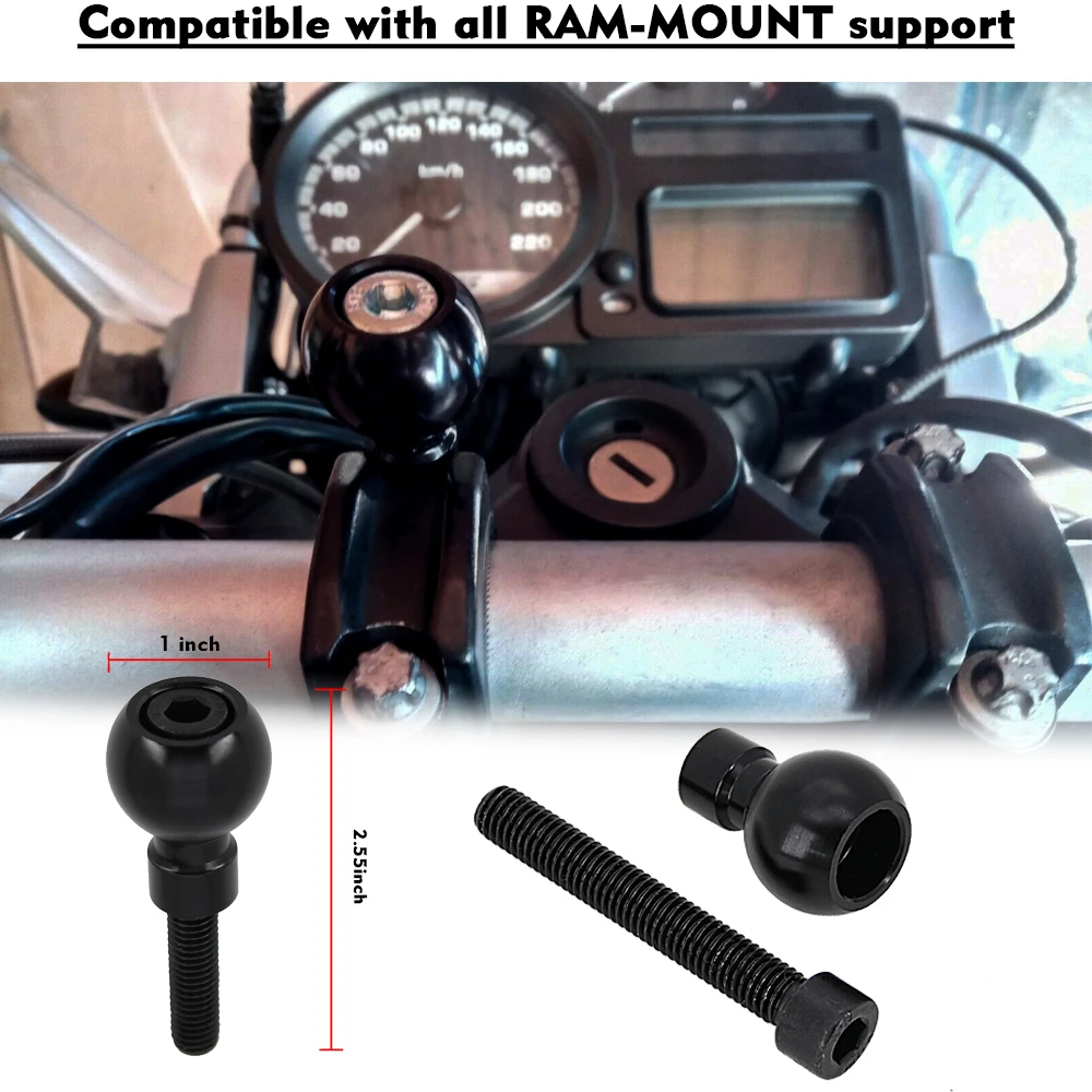 The Fixed Base of The Motorcycle Universal GPS Navigation Bracket Support Rod is Compatible All RAM MOUNT Brackets
The Fixed Base of The Motorcycle Universal GPS Navigation Bracket Support Rod is Compatible All RAM MOUNT Brackets