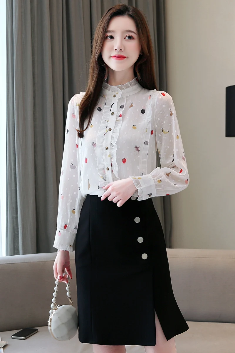Chiffon Shirts Print Summer Women Tops and Blouses Fashion Women Elegant Long Short Sleeve Ruffle Ladies Tops Cardigan 8223 50
Chiffon Shirts Print Summer Women Tops and Blouses Fashion Women Elegant Long Short Sleeve Ruffle Ladies Tops Cardigan 8223 50