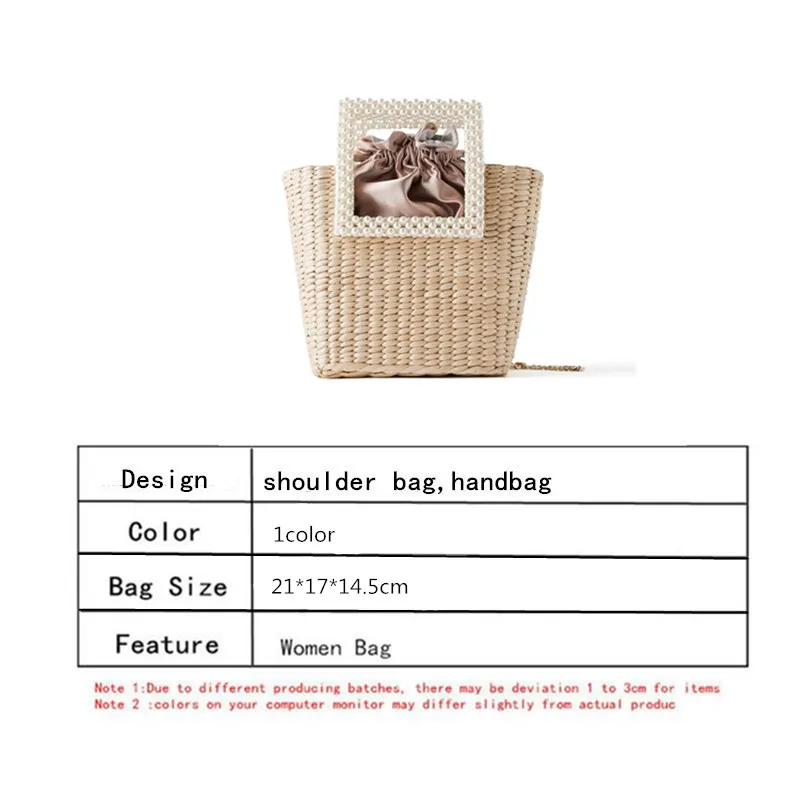 New Bohemian Bag with Pearl Ladies Hand Bags Straw Basket Tote Crossbody Messenger Bag for Womens Handbags and Purses
New Bohemian Bag with Pearl Ladies Hand Bags Straw Basket Tote Crossbody Messenger Bag for Womens Handbags and Purses