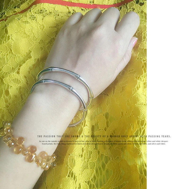 XIYANIKE New Arrival 925 Sterling Sliver High Quality Sliver Color Multi Segment Bamboo Open Adjustable Bracelets Bangle Women 
XIYANIKE New Arrival 925 Sterling Sliver High Quality Sliver Color Multi Segment Bamboo Open Adjustable Bracelets Bangle Women