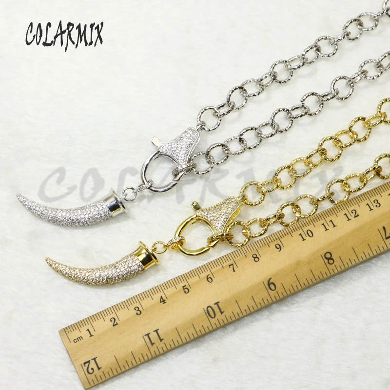 2Pcs Long horn pendant necklace link zircon clasp pendant necklace High quality pendant necklace gift for lady 50492
2Pcs Long horn pendant necklace link zircon clasp pendant necklace High quality pendant necklace gift for lady 50492