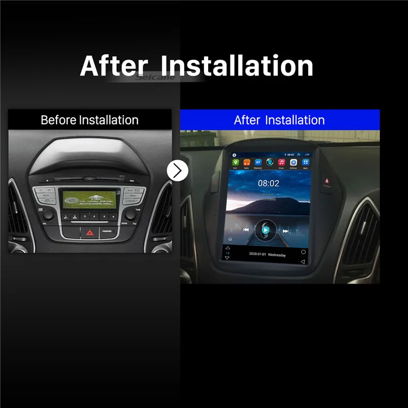 Seicane 9.7 inch Android 10.0 API 29 2+32G DSP IPS Car Head Unit Player GPS Radio Stereo 4G For 2010-2015 Hyundai IX35 Tucson
Seicane 9.7 inch Android 10.0 API 29 2+32G DSP IPS Car Head Unit Player GPS Radio Stereo 4G For 2010-2015 Hyundai IX35 Tucson