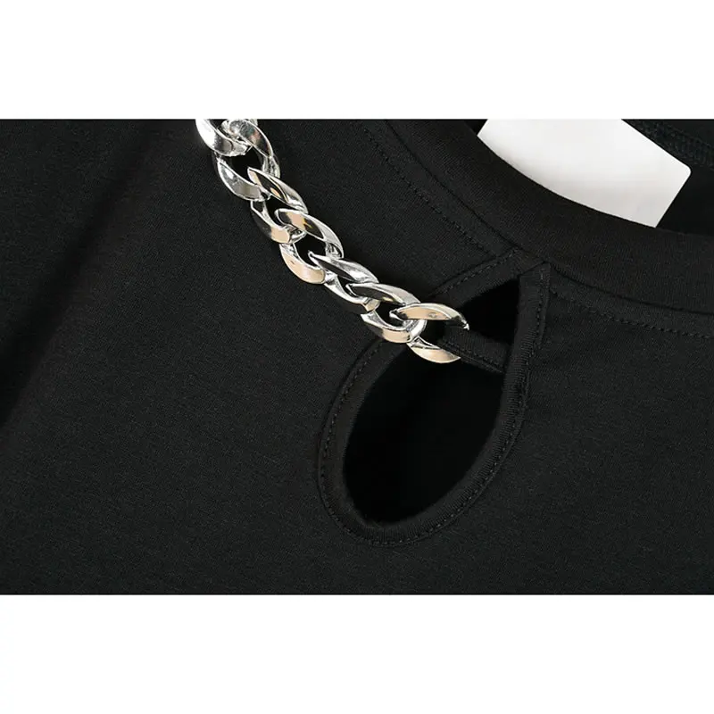 XITAO New Women Casual T-shirt Irregular Metal Chain Splicing Hollow Out Decoration Fashion Loose Simplicity All-match WMD1782
XITAO New Women Casual T-shirt Irregular Metal Chain Splicing Hollow Out Decoration Fashion Loose Simplicity All-match WMD1782