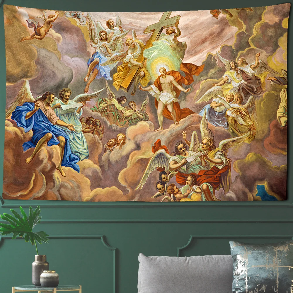 Christ Jesus Classical Tapestry Medieval Church Frescoes Wall Tapestry Home Decor Living Room Background Tapestry Wall Hanging
Christ Jesus Classical Tapestry Medieval Church Frescoes Wall Tapestry Home Decor Living Room Background Tapestry Wall Hanging