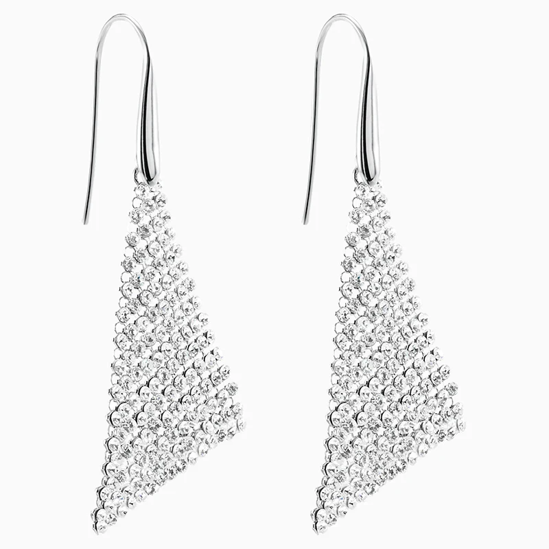 Fashion SWA New FIT PIERCED EARRINGS, WHITE Exquisite Triangle Decoration Female Romantic Luxury Jewelry Gift
Fashion SWA New FIT PIERCED EARRINGS, WHITE Exquisite Triangle Decoration Female Romantic Luxury Jewelry Gift