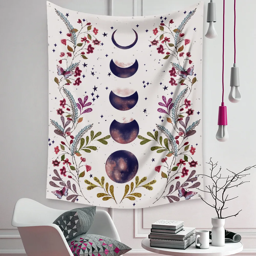 Moon Phase Floral Tapestry Wall Fabric Hippie Boho Home Decoration Chic Background Wall Carpet Cloth Tapestries Blanket Homeware
Moon Phase Floral Tapestry Wall Fabric Hippie Boho Home Decoration Chic Background Wall Carpet Cloth Tapestries Blanket Homeware