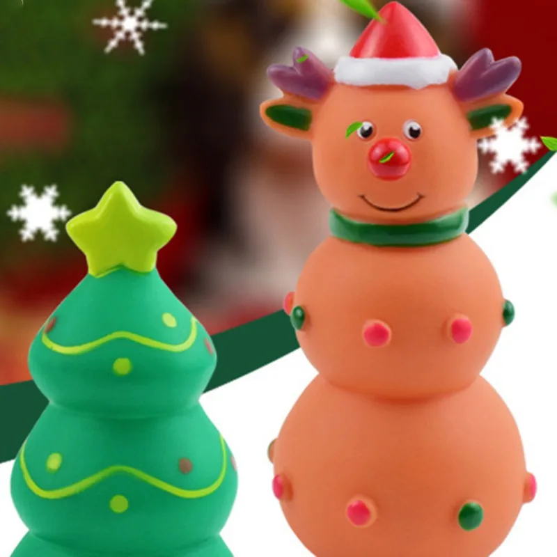 Pet Sound Teething Toys Cats and Dogs Chewing Latex Sounding Toys Christmas Tree Elk Santa Interactive Pets Training Supplies
Pet Sound Teething Toys Cats and Dogs Chewing Latex Sounding Toys Christmas Tree Elk Santa Interactive Pets Training Supplies
