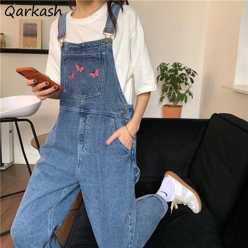 Denim Jumpsuits Women Lovely Girls Animal Embroidery Loose Retro Classic Pockets High Quality Hipster Teenagers Ankle Length New
Denim Jumpsuits Women Lovely Girls Animal Embroidery Loose Retro Classic Pockets High Quality Hipster Teenagers Ankle Length New