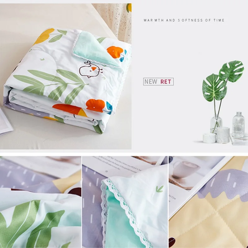 Colorful Summer Washed Cotton Quilt Air-conditioning Comforter Soft Breathable Blanket Print Bedspread Bed Cover 200*230cm
Colorful Summer Washed Cotton Quilt Air-conditioning Comforter Soft Breathable Blanket Print Bedspread Bed Cover 200*230cm