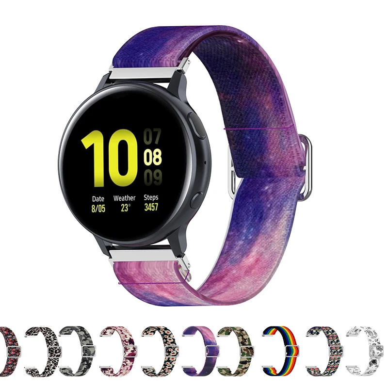 Ремешок 20 мм 22 мм для Samsung Galaxy Watch Active 2 3 Gear S2, нейлоновый эластичный браслет для наручных часов с принтом для Huami Amazfit bip
Ремешок 20 мм 22 мм для Samsung Galaxy Watch Active 2 3 Gear S2, нейлоновый эластичный браслет для наручных часов с принтом для Huami Amazfit bip