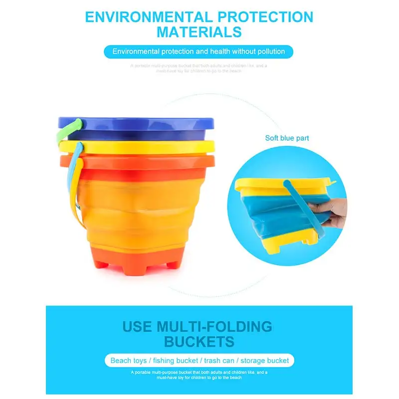 New Soft Plastic Folding Bucket Portable Summer Beach Water Toy Telescopic Bucket Parent-child Outdoor Beach Game Toys
New Soft Plastic Folding Bucket Portable Summer Beach Water Toy Telescopic Bucket Parent-child Outdoor Beach Game Toys