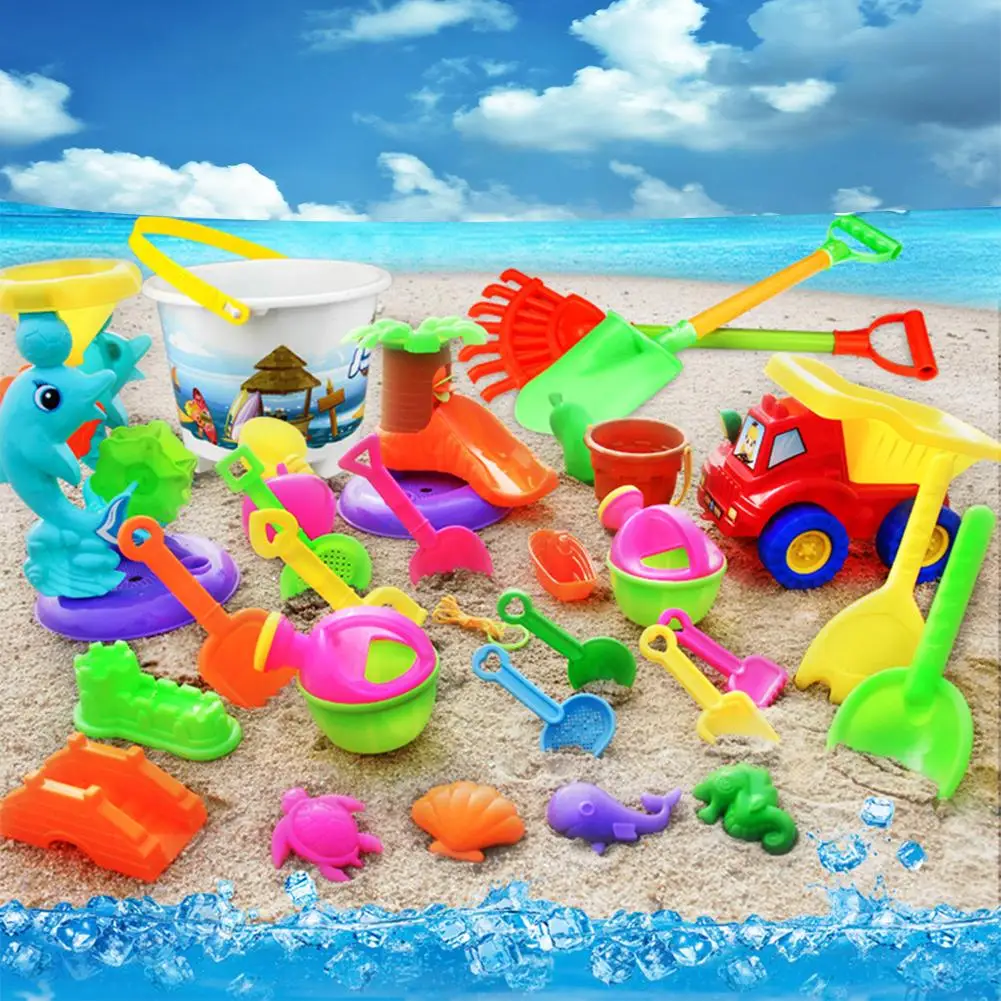 14 Pcs Children Summer Beach Toys Plastic Shovel Toy Sand Mold Hourglass Set Play Sand Toy Gift for Boys and Girls
14 Pcs Children Summer Beach Toys Plastic Shovel Toy Sand Mold Hourglass Set Play Sand Toy Gift for Boys and Girls