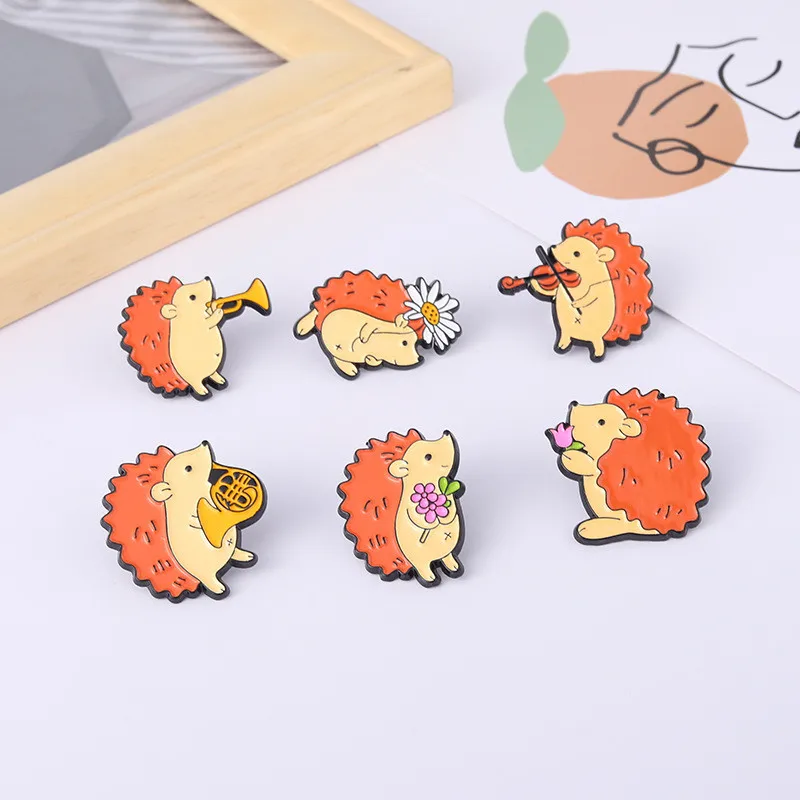 Luxury Hedgehog Band Enamel Brooches for Kids Women Cute Funny Violin Animal Retro Lapel Badge Pins Creative Games Jewelry Gift
Luxury Hedgehog Band Enamel Brooches for Kids Women Cute Funny Violin Animal Retro Lapel Badge Pins Creative Games Jewelry Gift