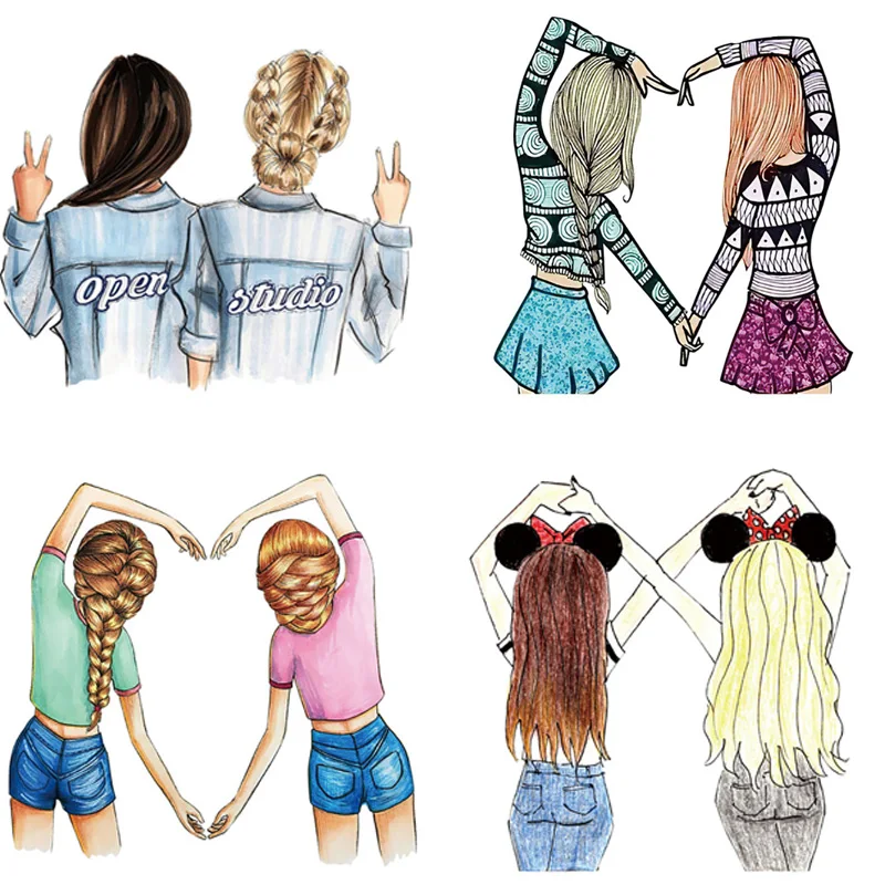 Fashion Girls Iron on Patches For DIY Heat Transfer Clothes T-shirt Thermal Transfer Stickers Decoration Printing
Fashion Girls Iron on Patches For DIY Heat Transfer Clothes T-shirt Thermal Transfer Stickers Decoration Printing