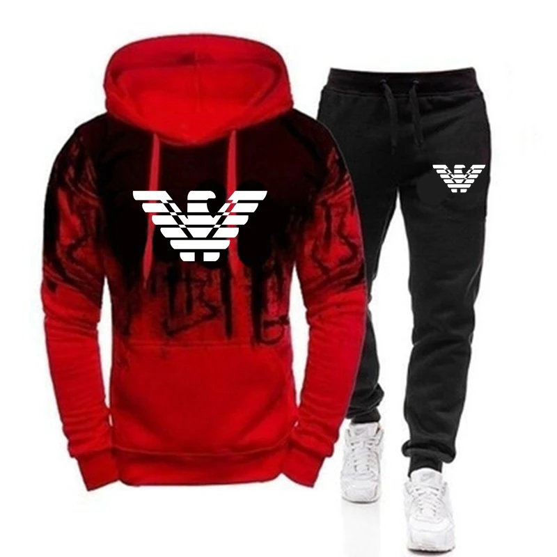 Hooded Tracksuit Men Sets 2 Piece Jogging Set Brand Sweatshirt Male Sports Sweatpants Winter 2021
Hooded Tracksuit Men Sets 2 Piece Jogging Set Brand Sweatshirt Male Sports Sweatpants Winter 2021