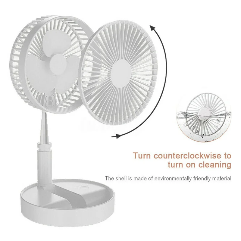 Retractable Table Blower Of The Aluminium Alloy Rod From Adjusting The Fan Height Of The Portable Household Usb For Easy