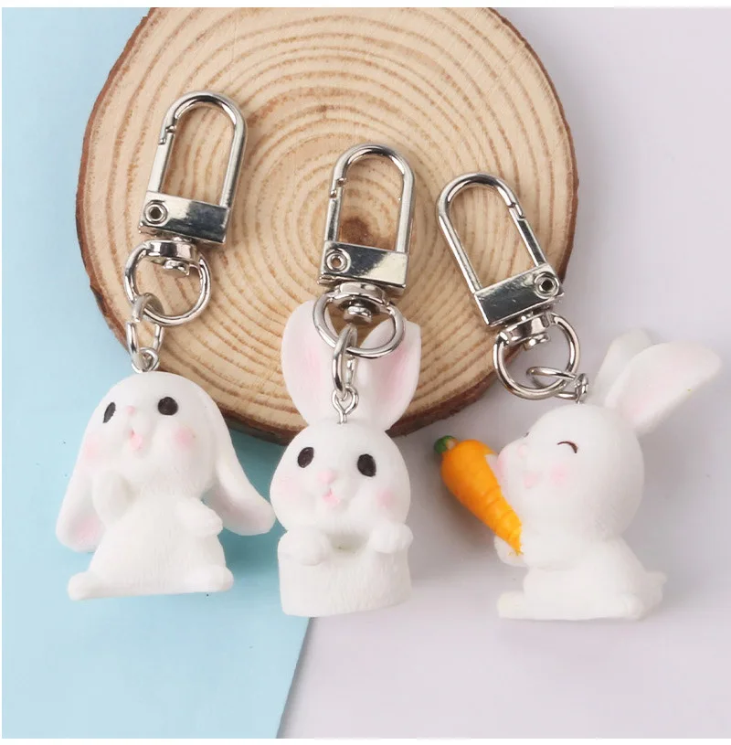 Cartoon Cute Rabbit Keychains Resin Creative 2.8cm White Bunny Beautiful Key Chains Women Ladies Bag Pendant Accessories Keyring
Cartoon Cute Rabbit Keychains Resin Creative 2.8cm White Bunny Beautiful Key Chains Women Ladies Bag Pendant Accessories Keyring