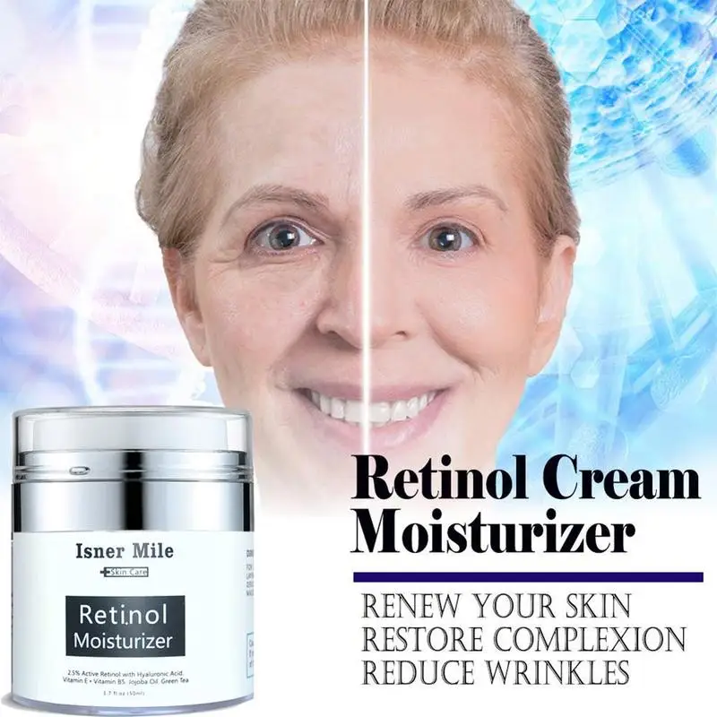 50ml 2.5% Active Retinol Face Cream Moisturizer Hyaluronic Acid Vitamin Green Tea Serum B5 E Oils Essential Cream V2O4
50ml 2.5% Active Retinol Face Cream Moisturizer Hyaluronic Acid Vitamin Green Tea Serum B5 E Oils Essential Cream V2O4