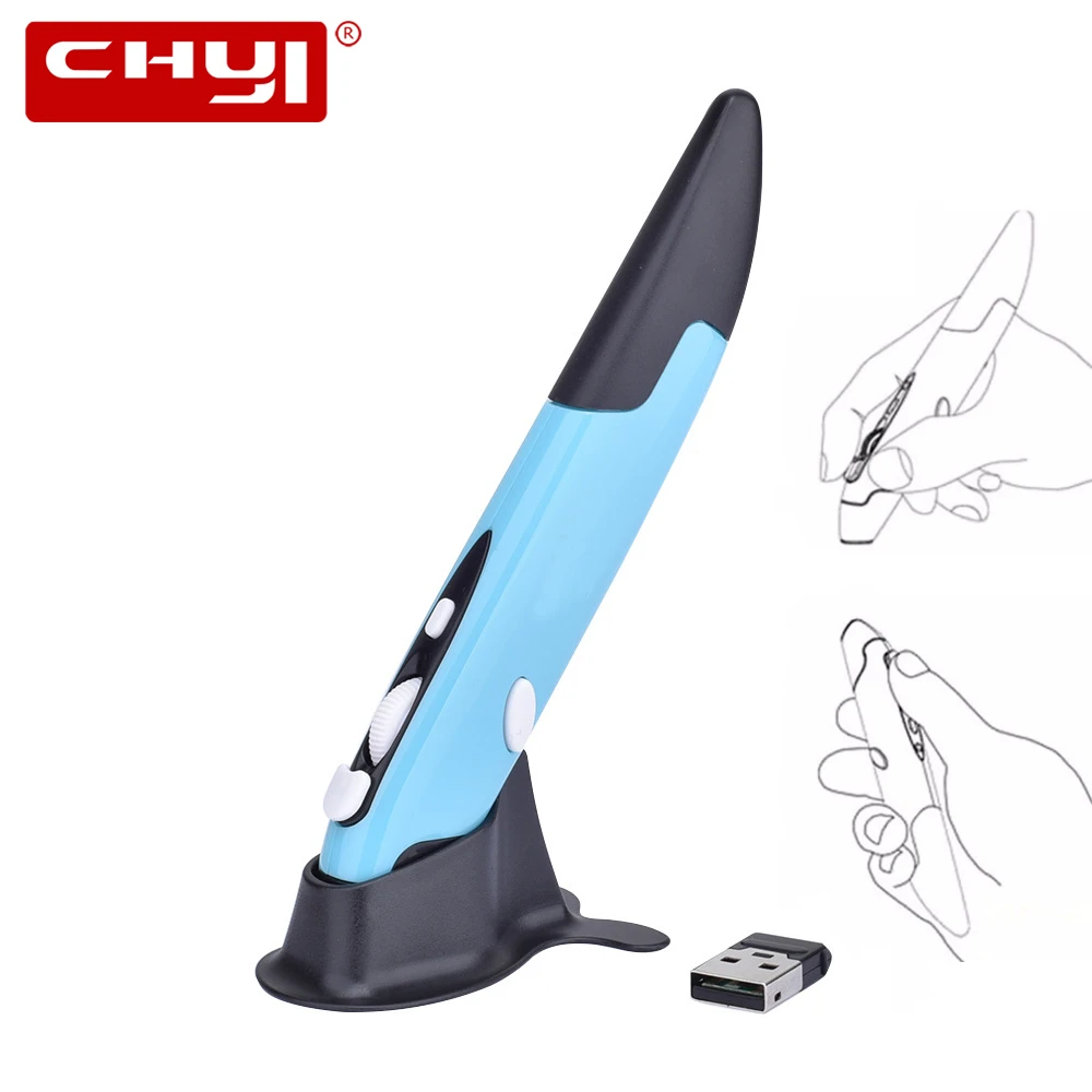 CHYI 2.4Ghz Wireless Mouse Creative Vertical Pen Mouse 1600DPI USB Optical Computer Mause Ergonomic Handwriting Pen Shape Mice
CHYI 2.4Ghz Wireless Mouse Creative Vertical Pen Mouse 1600DPI USB Optical Computer Mause Ergonomic Handwriting Pen Shape Mice