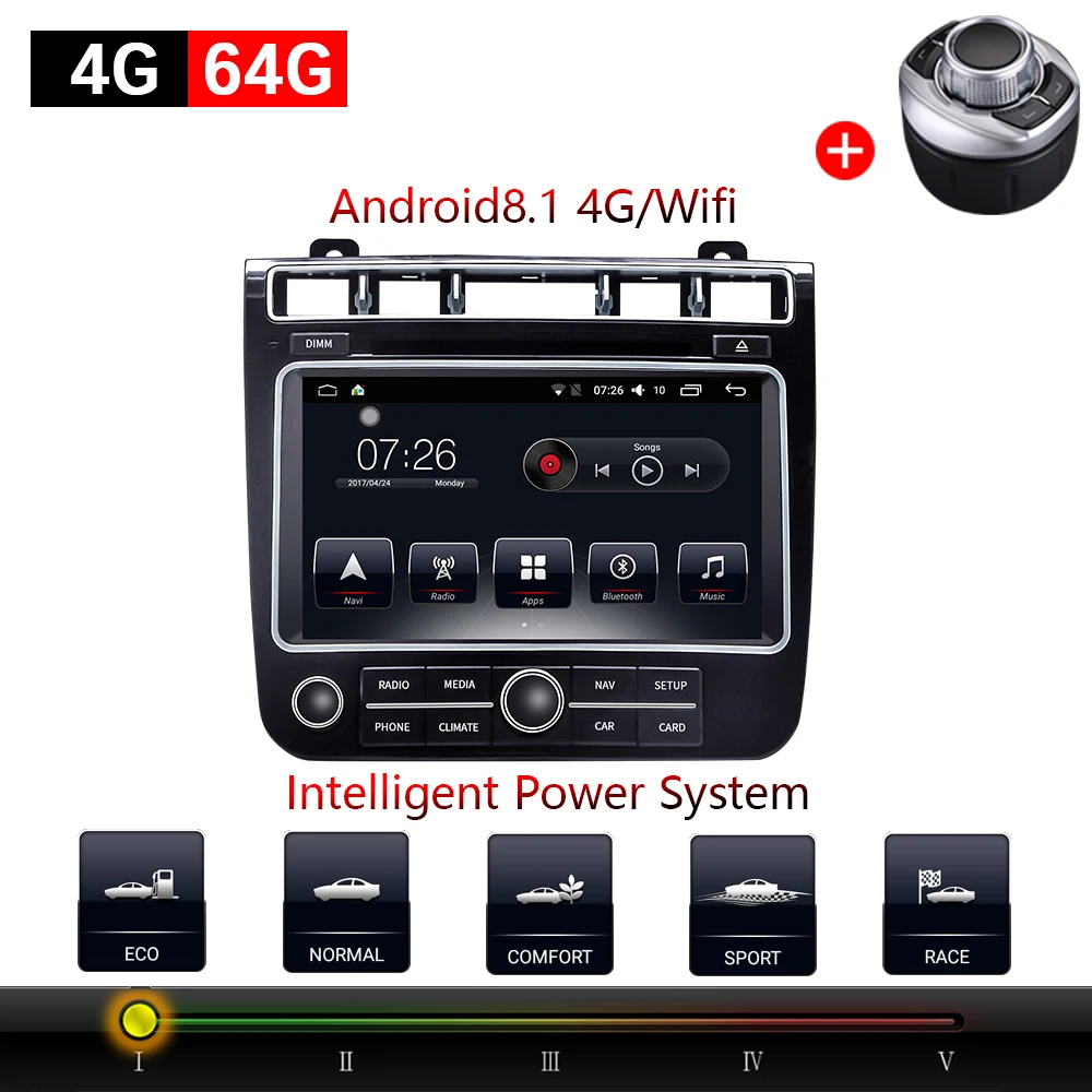 Автомобильный мультимедийный плеер 2 Din Android 8 1 DVD для VW/Volkswagen Touareg 2016 2017 дюймовый