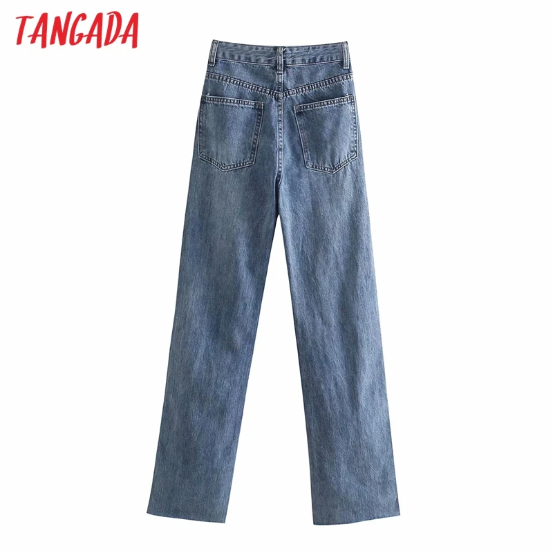 Tangada 2021 Women Ripped High Waist Overlength Jeans Pants Trousers Pockets Zipper Female Wide Leg Denim Pants 4M42
Tangada 2021 Women Ripped High Waist Overlength Jeans Pants Trousers Pockets Zipper Female Wide Leg Denim Pants 4M42