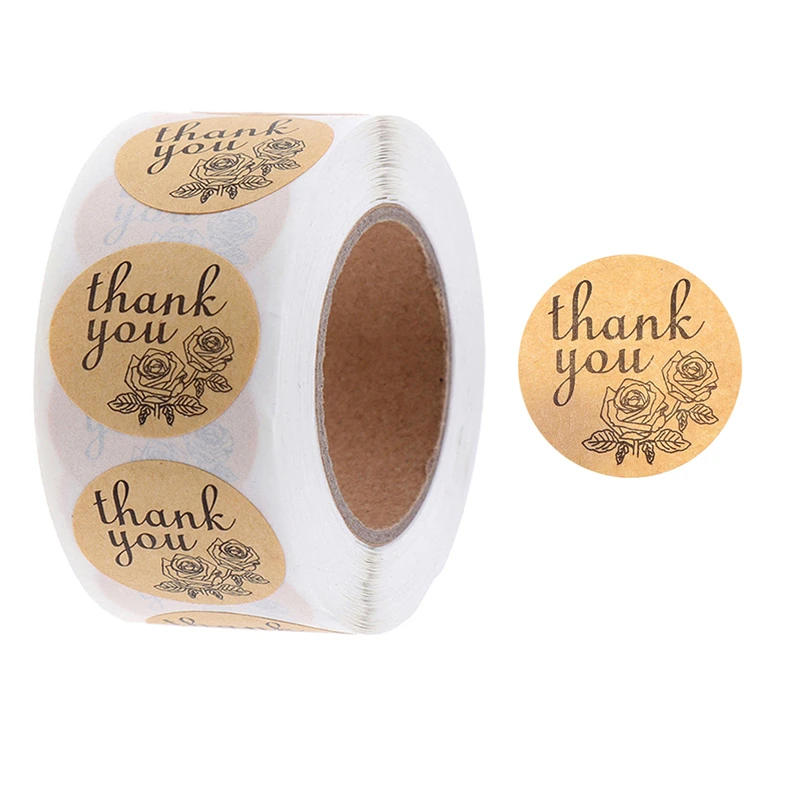 1Inch 500Pcs/Roll Kraft Paper Thank You Sticker Labels for Small Business Bread Desserts Gift Bag Package Wrapping Wedding Party
1Inch 500Pcs/Roll Kraft Paper Thank You Sticker Labels for Small Business Bread Desserts Gift Bag Package Wrapping Wedding Party