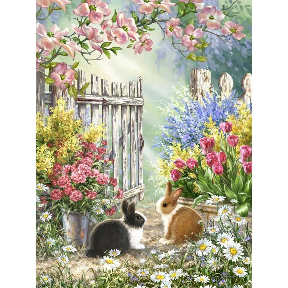 DIY 5D Flower and Rabbit Diamond Painting Full Drill with Number Kits Home and Kitchen Wall Decoration Gifts for Adults and Kids
DIY 5D Flower and Rabbit Diamond Painting Full Drill with Number Kits Home and Kitchen Wall Decoration Gifts for Adults and Kids
