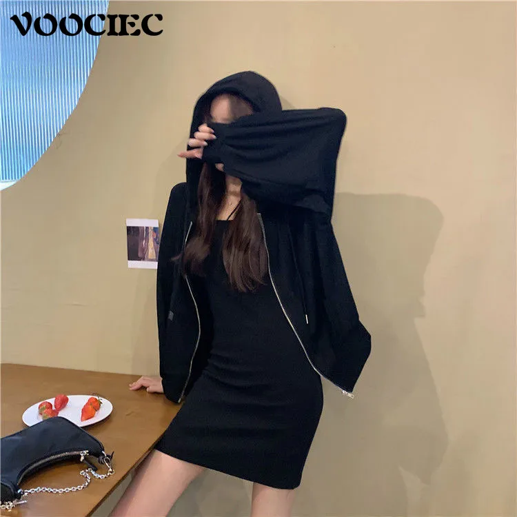 Осеннее женское модное платье VOOCIEC, облегающее платье на бретельках, платье из двух частей с капюшоном, женское уличное Спортивное платье дл...
Осеннее женское модное платье VOOCIEC, облегающее платье на бретельках, платье из двух частей с капюшоном, женское уличное Спортивное платье дл...