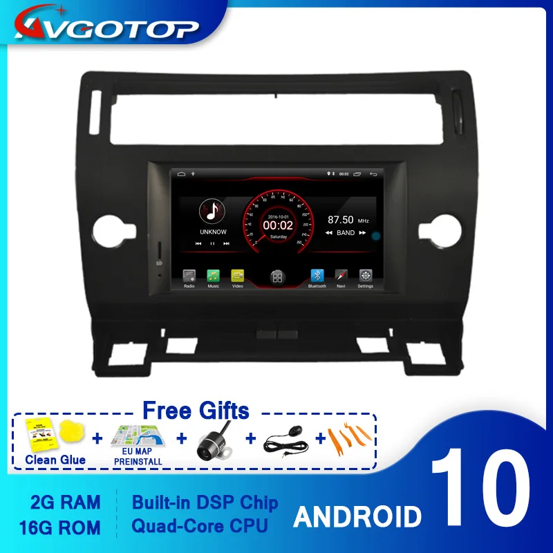 Автомагнитола AVGOTOP на Android 10 для CITROEN C4 MP3 MP4 Wi Fi GPS мультимедиа|Автомагнитолы| |