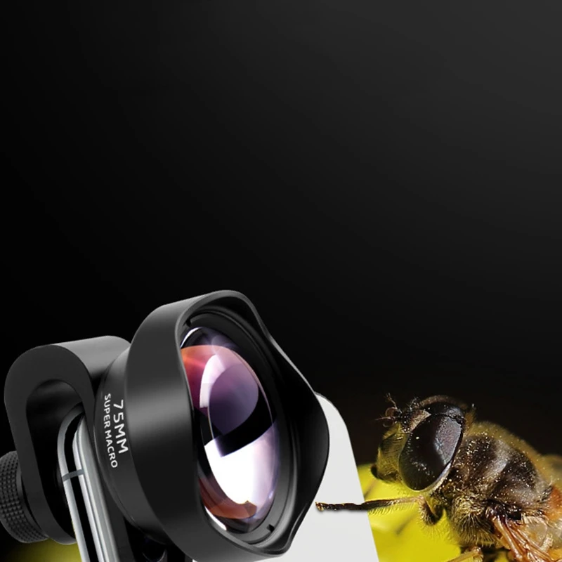 Professional Phone Camera Lens 75mm Macro Lens DSLR Effect Clip-on for iPhone/Samsung/Huawei/Xiaomi Smart Phone
Professional Phone Camera Lens 75mm Macro Lens DSLR Effect Clip-on for iPhone/Samsung/Huawei/Xiaomi Smart Phone