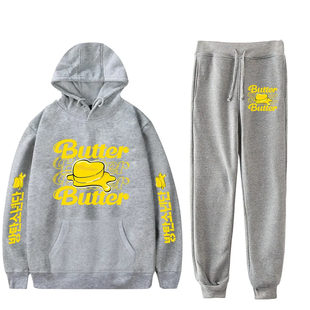 Women Men Sport Suit Kpop Bangtan Boys Hoodie 2 Piece Set Sweatshirt + Pants Printed New album Butter Tracksuts Boy Sportswear
Women Men Sport Suit Kpop Bangtan Boys Hoodie 2 Piece Set Sweatshirt + Pants Printed New album Butter Tracksuts Boy Sportswear