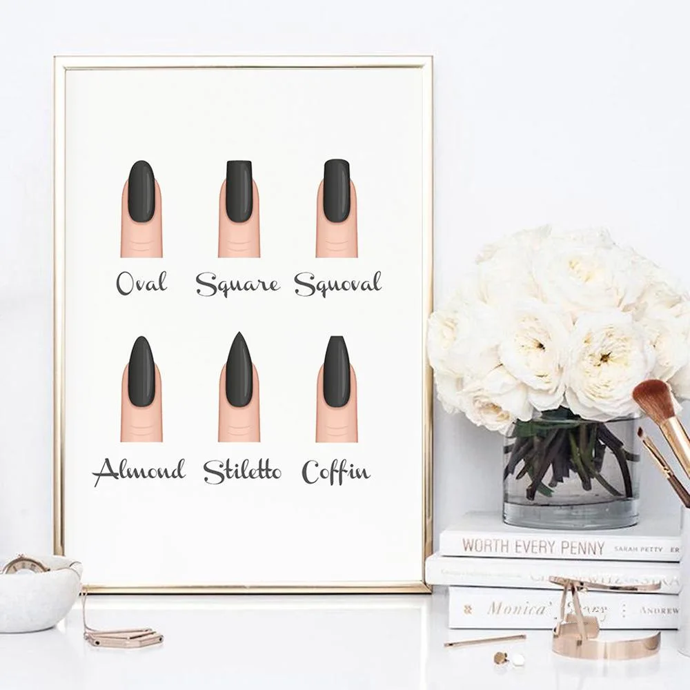 Nail Shape Guide Decorative Canvas Painting Poster Picture For Salon Beauty Shop Wall Decoration
Nail Shape Guide Decorative Canvas Painting Poster Picture For Salon Beauty Shop Wall Decoration