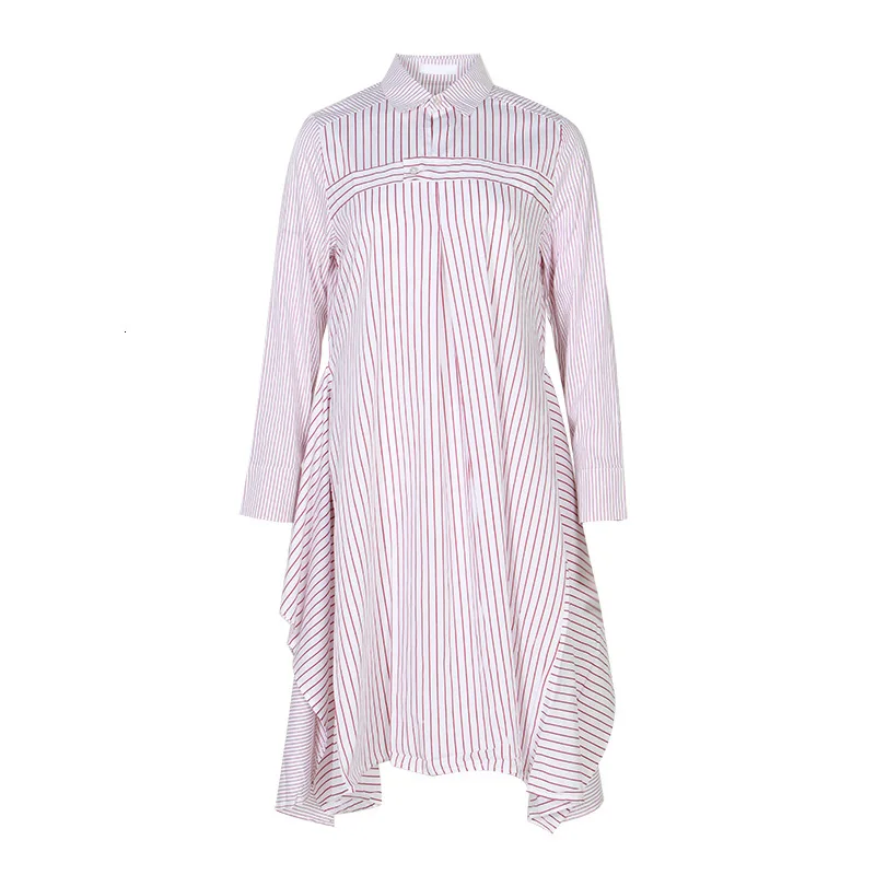 New Korean profile design striped shirt skirt loose small irregular big pendulum dress
New Korean profile design striped shirt skirt loose small irregular big pendulum dress