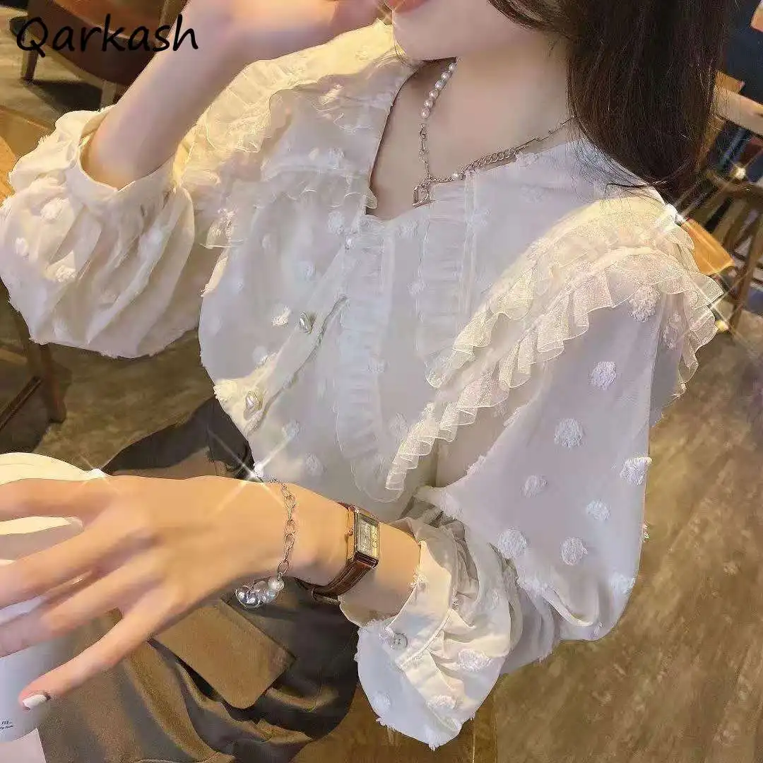 Shirts Women Long Sleeve Spring Loose Sweet Kawaii Japan Style Peter Pan Collar Fashion All-match College Tender Leisure Soft
Shirts Women Long Sleeve Spring Loose Sweet Kawaii Japan Style Peter Pan Collar Fashion All-match College Tender Leisure Soft