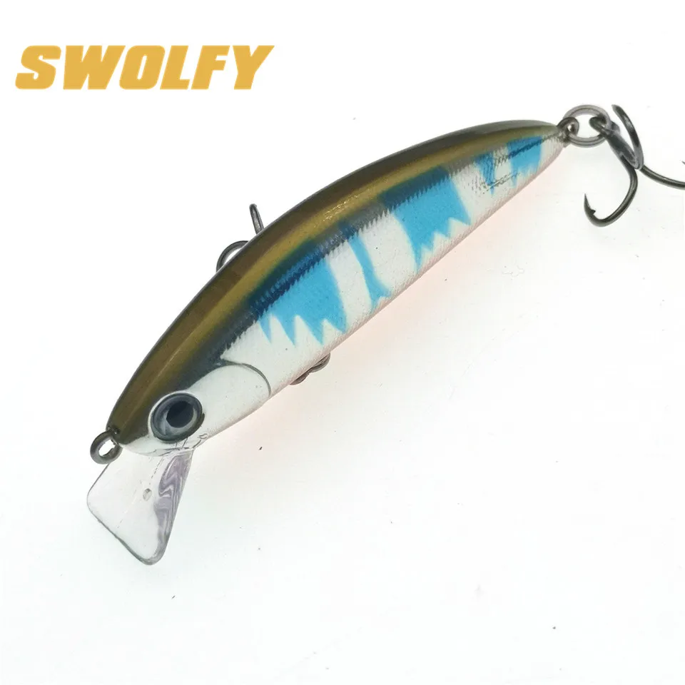 

SWOLFY New Fishing Lure 60mm/9g Sinking Minnow Wobbler Hard Lure Bass Pike peche isca artificial Bait Tackle