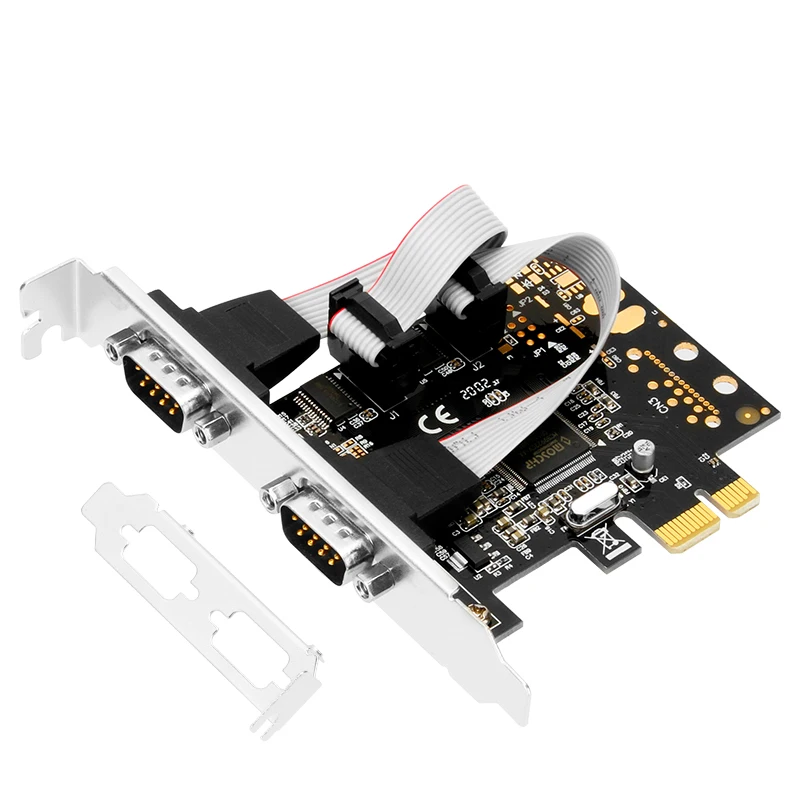 PCIe dual serial expansion card chip moschip mcs9922 2-port industrial DB9 com RS232 converter adapter controller for desktop PC
PCIe dual serial expansion card chip moschip mcs9922 2-port industrial DB9 com RS232 converter adapter controller for desktop PC