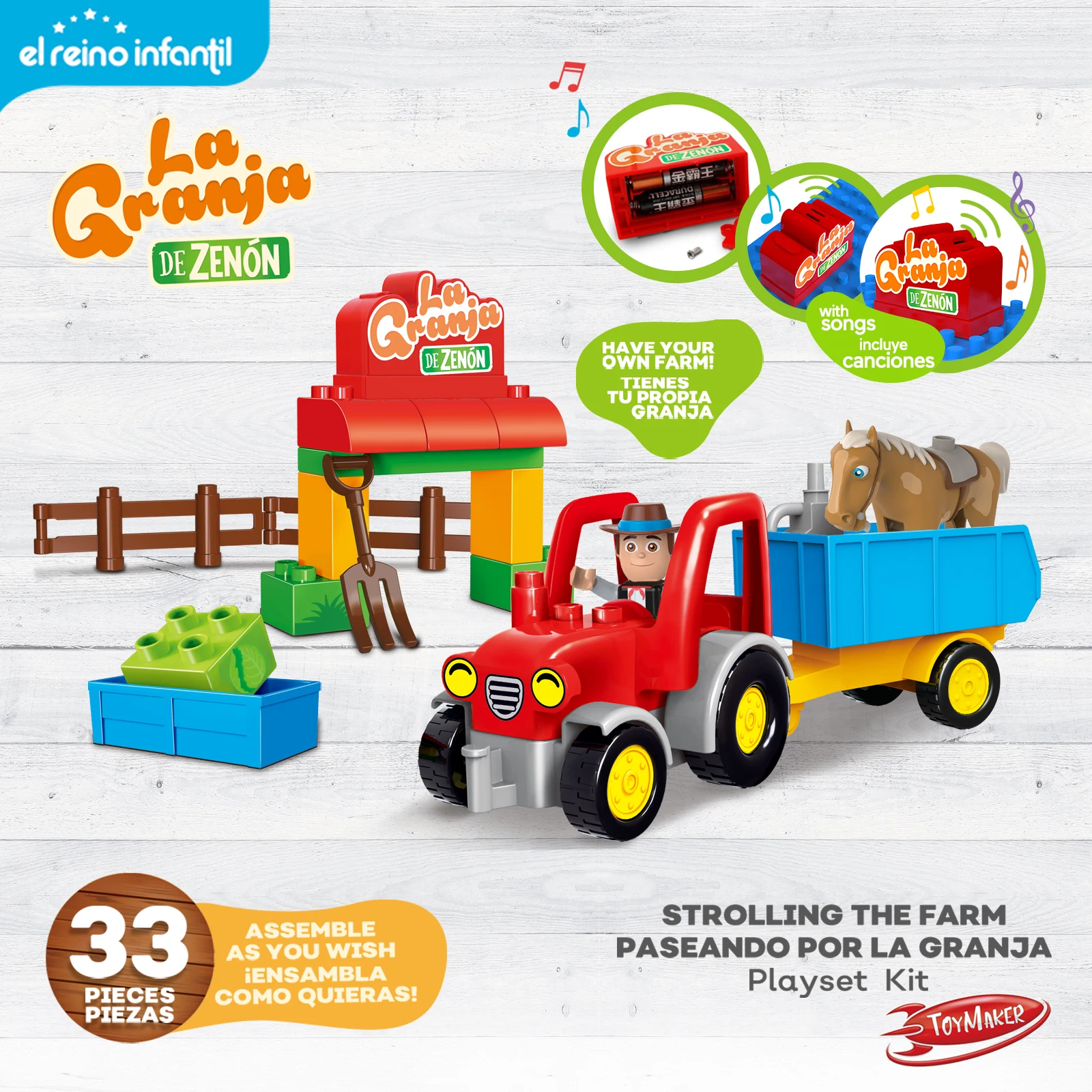 La Granja De Zenon Farm Animals Building Blocks Compatible Block House Toys Bricks Playset for Kids
La Granja De Zenon Farm Animals Building Blocks Compatible Block House Toys Bricks Playset for Kids