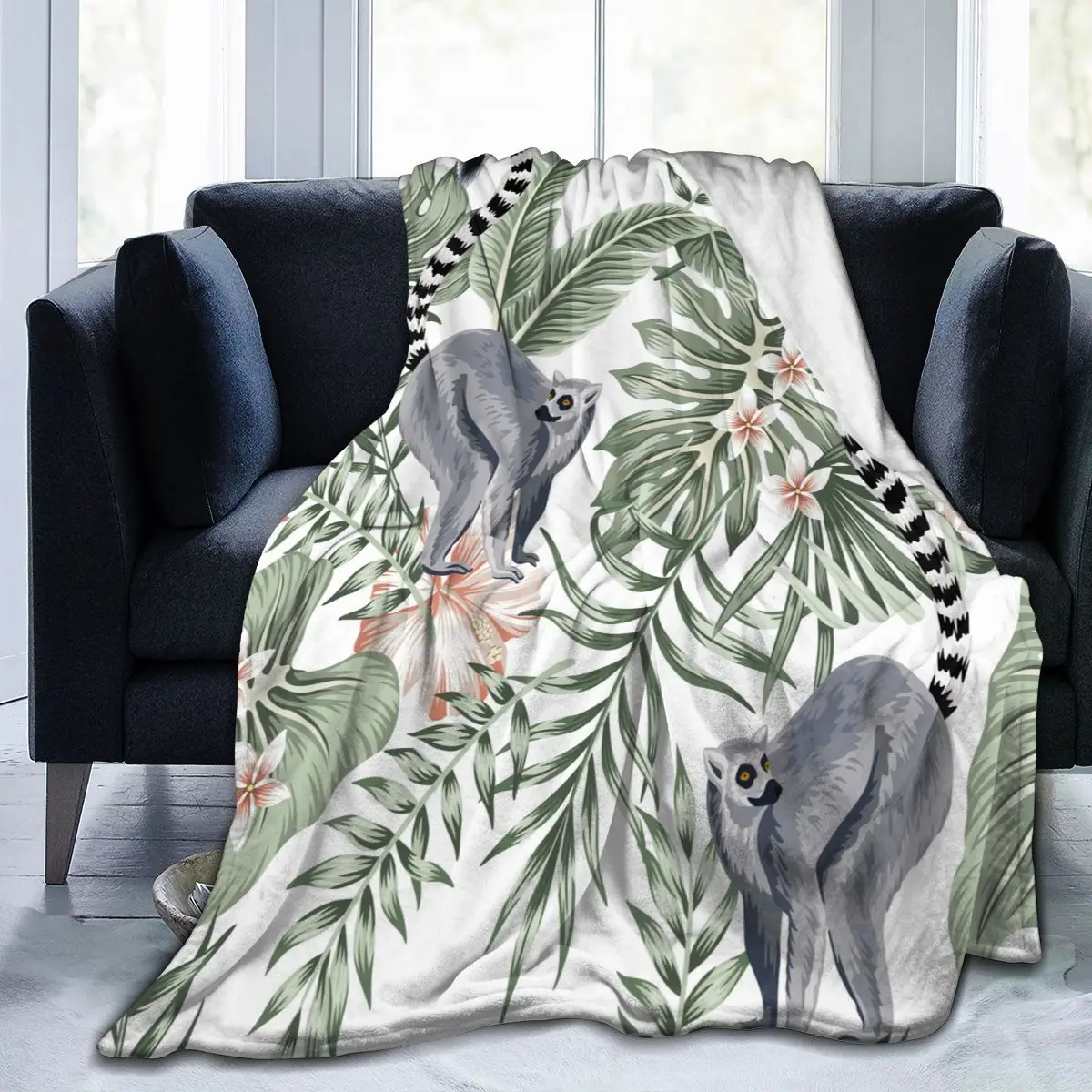 Soft Warm Fleece Blanket Tropical Vintage Animal Lemur Plumeria Hibiscus Winter Sofa Light Thin Mechanical Wash Flannel Blankets
Soft Warm Fleece Blanket Tropical Vintage Animal Lemur Plumeria Hibiscus Winter Sofa Light Thin Mechanical Wash Flannel Blankets